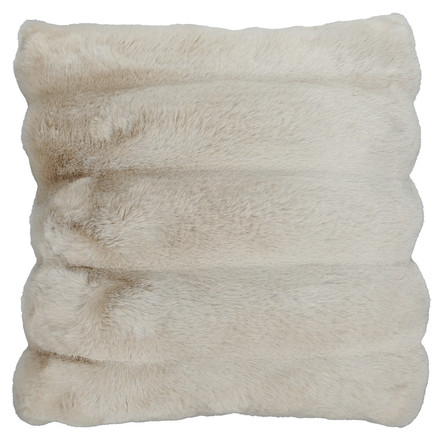 Polštář s výplní Autronic umělá kožešina, 100% polyester, khaki, 45 x 45 cm (POL1219)