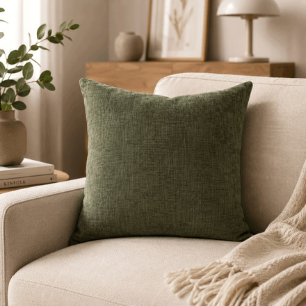 Polštář s výplní Autronic zelený, 100% polyester, 45 x 45 cm (POL1240) (1)