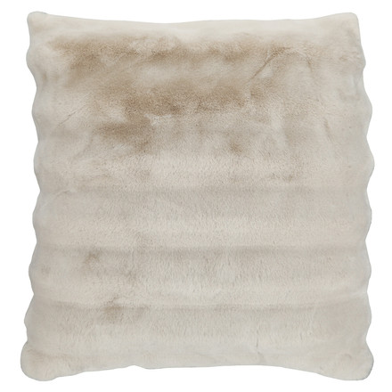 Polštář s výplní Autronic umělá kožešina, 100% polyester, khaki, 60 x 60 cm (POL1218)