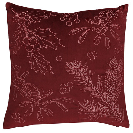 Polštář s výplní Autronic červený s větvemi, 100% polyester, 45 x 45 cm (POL1202)