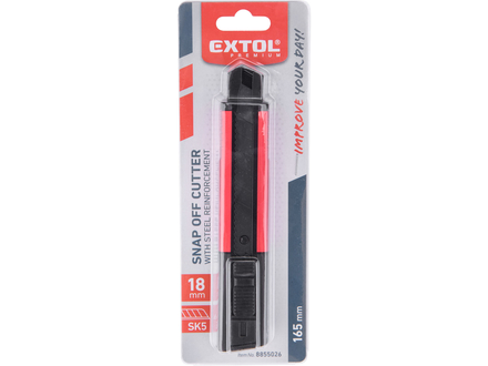 Ulamovací nůž Extol Premium 8855026 kovový s výztuhou, 18mm, Auto-lock (1)