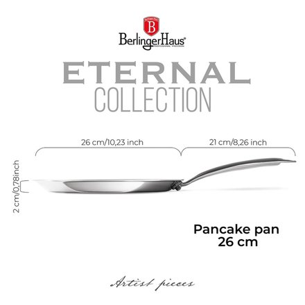 Pánev na palačinky s nepřilnavým povrchem Berlingerhaus BH-8971 26 cm nerez Eternal Collection (11)