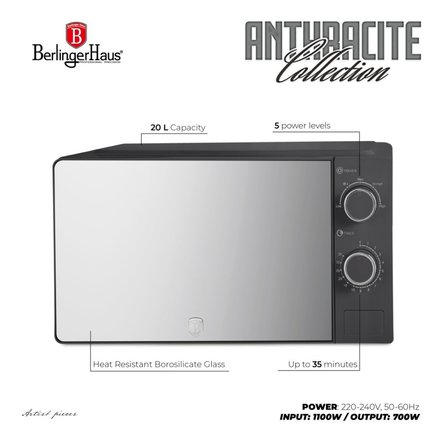 Mikrovlnná trouba Berlingerhaus BH-9905 20 l Antracit Collection (7)
