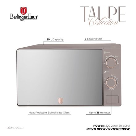 Mikrovlnná trouba Berlingerhaus BH-9901 20 l Taupe Collection (6)