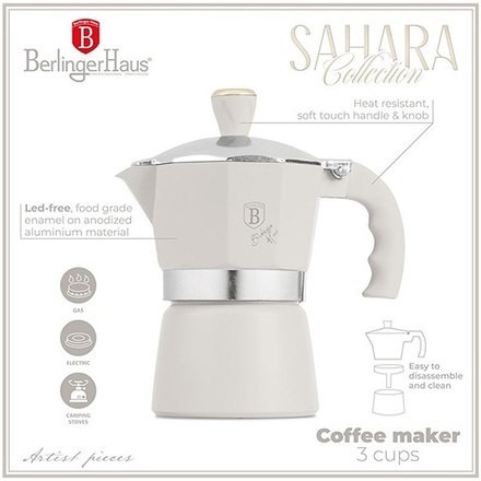 Konvice na espresso Berlingerhaus BH-8571 3 šálky Sahara Collection (4)