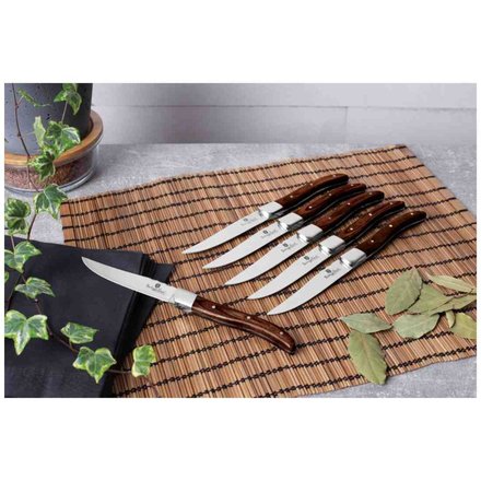 Sada steakových nožů Berlingerhaus BH-2439 6 ks hnědá rukojeť Laguiole Collection (6)