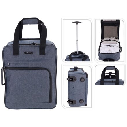 Kufr příruční na kolečkách Proworld KO-CW5000120 textil 36 × 20 × 45 cm temně modrá (3)