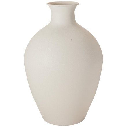 Váza Homestyling KO-FZ1003060 kovová 46 cm bílá
