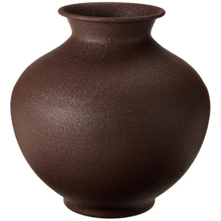 Váza Homestyling KO-FZ1003010 kovová 23 cm tmavě hnědá
