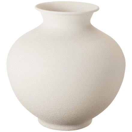 Váza Homestyling KO-FZ1003000 kovová 23 cm bílá