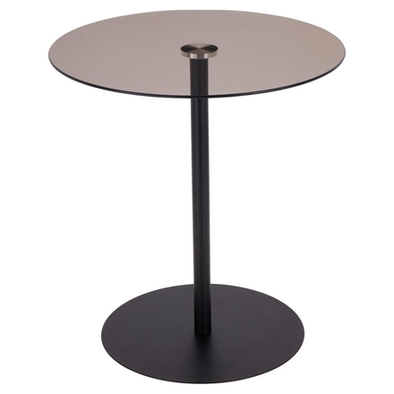 Odkládací stolek Homestyling KO-HZ1261190 kov/sklo 40 cm černá
