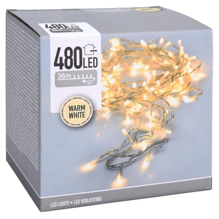 Vánoční světelný řetěz ProGarden KO-AX7404060 480 LED teplá bílá (2)