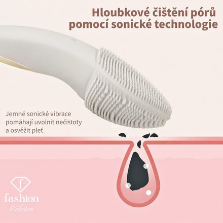 Sonický čisticí kartáček na obličej a pleť BerlingerHaus FTV-0133 silikonový Cream Gold Collection (12)