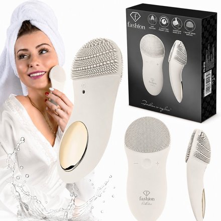 Sonický čisticí kartáček na obličej a pleť BerlingerHaus FTV-0133 silikonový Cream Gold Collection (1)