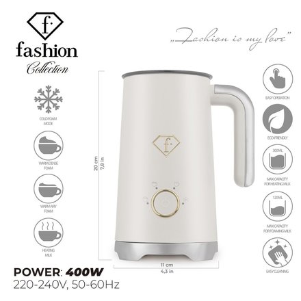 Elektrický napěňovač mléka BerlingerHaus FTV-0182 Cream Gold Collection (13)