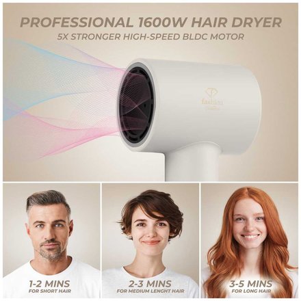 Vysoušeč vlasů BerlingerHaus FTV-0151 s BLDC motorem a ionizací 1600W Cream Gold Collection (30)
