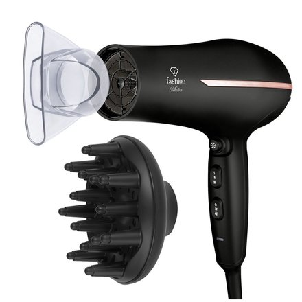 Vysoušeč vlasů s difuzérem a ionizátorem BerlingerHaus FTV-0144 2300W Black Rose Collection