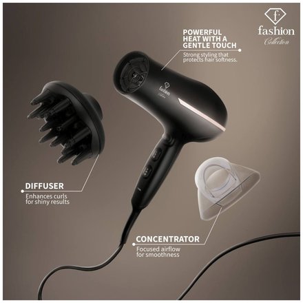 Vysoušeč vlasů s difuzérem a ionizátorem BerlingerHaus FTV-0144 2300W Black Rose Collection (1)