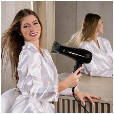 Vysoušeč vlasů s difuzérem a ionizátorem BerlingerHaus FTV-0144 2300W Black Rose Collection (2)