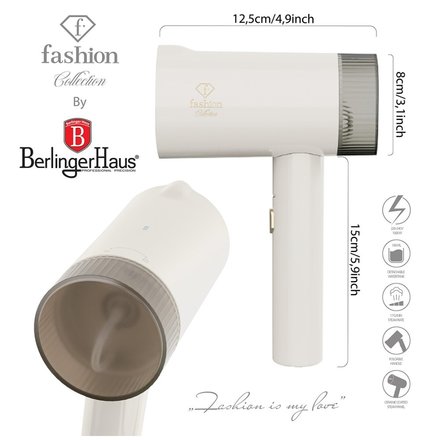 Ruční napařovač oděvů BerlingerHaus FTV-0126 cestovní Cream Gold Collection (7)