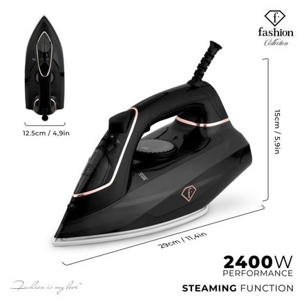 Napařovací žehlička BerlingerHaus FTV-0123 2400 W Black Rose Collection (8)