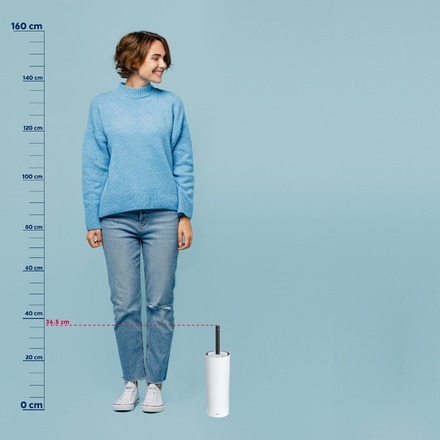 WC sada Kela KL-24316 Milos PP plast průměr 9,5 x 36,5 cm bílá / černá (2)