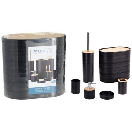 Koupelnové doplňky Bathroom Solutions KO-314420490 sada 6 ks černá (1)