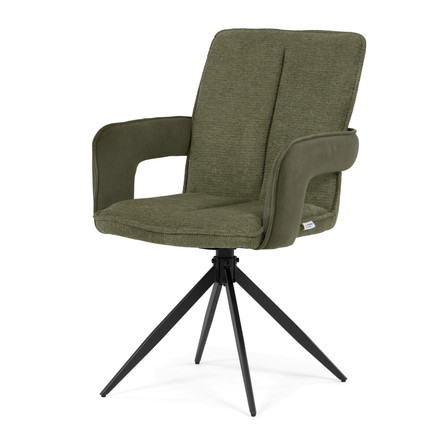Moderní jídelní židle Autronic otočná 180, zelená, látka, DCH-F1146 GRN2