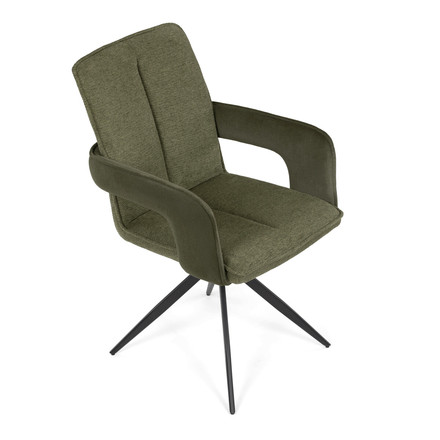 Moderní jídelní židle Autronic otočná 180, zelená, látka, DCH-F1146 GRN2 (9)