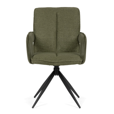 Moderní jídelní židle Autronic otočná 180, zelená, látka, DCH-F1146 GRN2 (2)