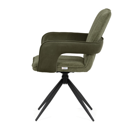 Moderní jídelní židle Autronic otočná 180, zelená, látka, DCH-F1146 GRN2 (3)