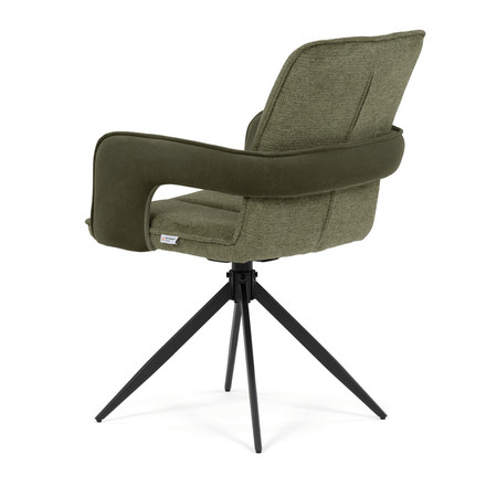 Moderní jídelní židle Autronic otočná 180, zelená, látka, DCH-F1146 GRN2 (4)
