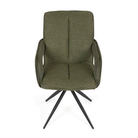Moderní jídelní židle Autronic otočná 180, zelená, látka, DCH-F1146 GRN2 (6)