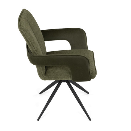 Moderní jídelní židle Autronic otočná 180, zelená, látka, DCH-F1146 GRN2 (8)