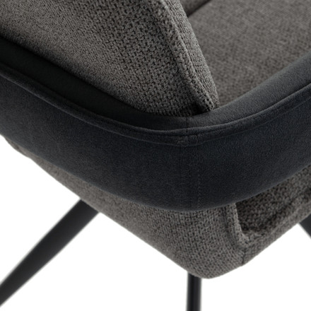 Barová židle Autronic otočná 180, šedá, látka, AUB-F1146 GREY2 (11)