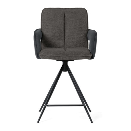 Barová židle Autronic otočná 180, šedá, látka, AUB-F1146 GREY2 (2)