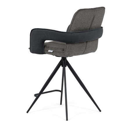 Barová židle Autronic otočná 180, šedá, látka, AUB-F1146 GREY2 (4)