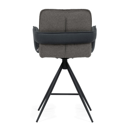 Barová židle Autronic otočná 180, šedá, látka, AUB-F1146 GREY2 (5)