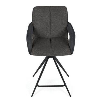 Barová židle Autronic otočná 180, šedá, látka, AUB-F1146 GREY2 (6)