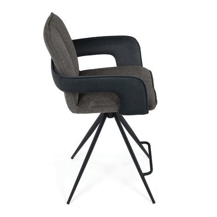 Barová židle Autronic otočná 180, šedá, látka, AUB-F1146 GREY2 (8)