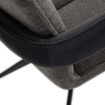 Moderní jídelní židle Autronic otočná 180, šedá, látka, DCH-F1146 GREY2 (11)
