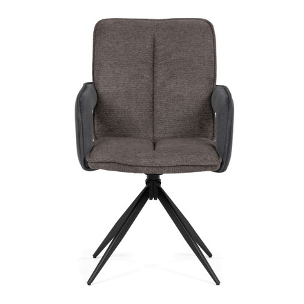 Moderní jídelní židle Autronic otočná 180, šedá, látka, DCH-F1146 GREY2 (2)