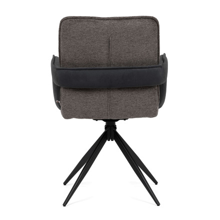 Moderní jídelní židle Autronic otočná 180, šedá, látka, DCH-F1146 GREY2 (5)