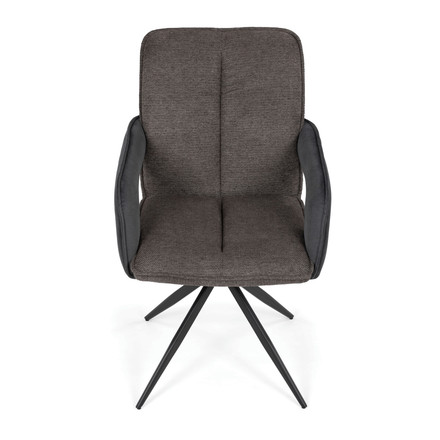 Moderní jídelní židle Autronic otočná 180, šedá, látka, DCH-F1146 GREY2 (6)