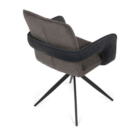 Moderní jídelní židle Autronic otočná 180, šedá, látka, DCH-F1146 GREY2 (7)