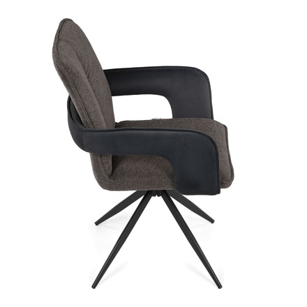 Moderní jídelní židle Autronic otočná 180, šedá, látka, DCH-F1146 GREY2 (8)