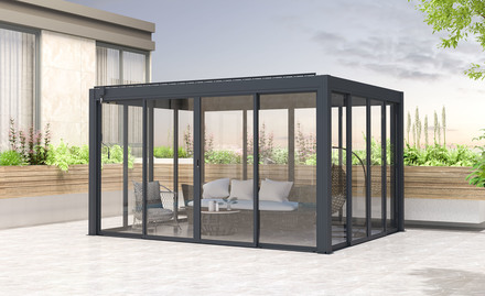 Posuvná zástěna pro pergoly G21 posuvná zástěna 2,8x2 m pro pergoly Austin (7)