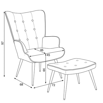Relaxační křeslo Autronic šedá, látka, AK-303B GREY2 (12)