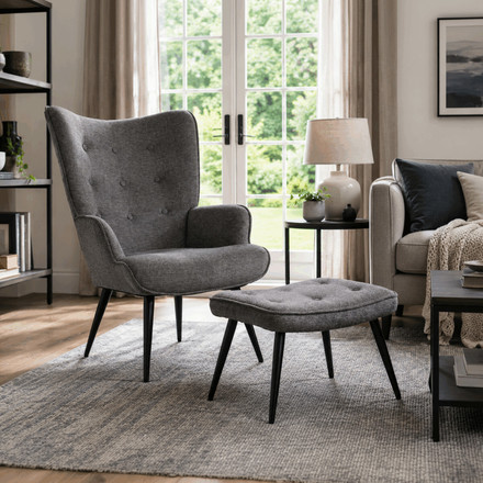 Relaxační křeslo Autronic šedá, látka, AK-303B GREY2