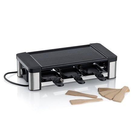 Raclette gril Kela KL-16628 Timur litý hliník pro 6 osob 41,5x20x10,5cm matně stříbrný